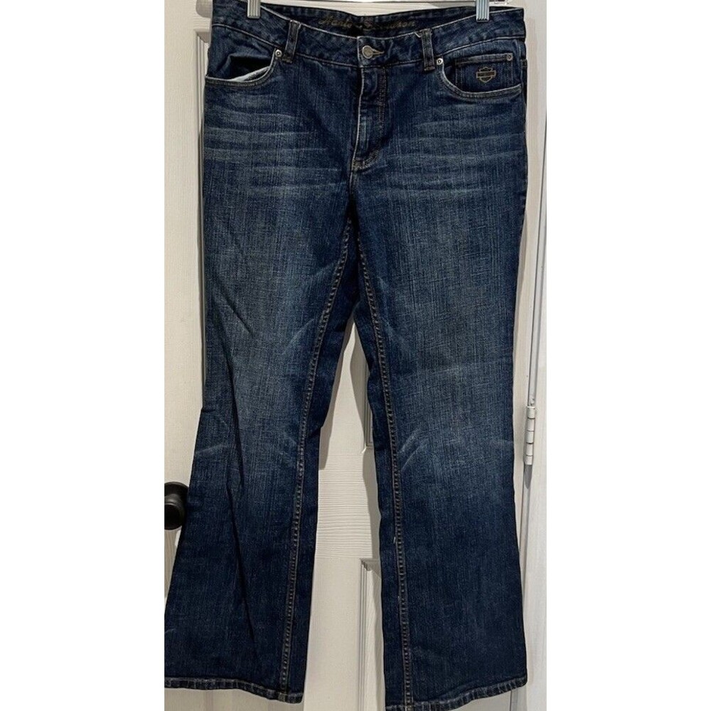 Harley Davidson Women’s Blue Jeans Size 12 Bootcut Denim Pants